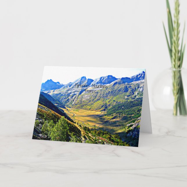 Pyrenees Mountains, France Card (Front)