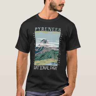 Pyrenees National Park France Vintage Distressed T-Shirt