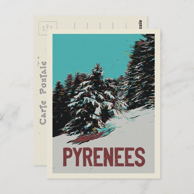 Pyrenees National Park with snow, France Postcard (Front/Back)
