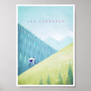 Pyrenees Vintage Cycling Poster by VintagePosterCompany at Zazzle