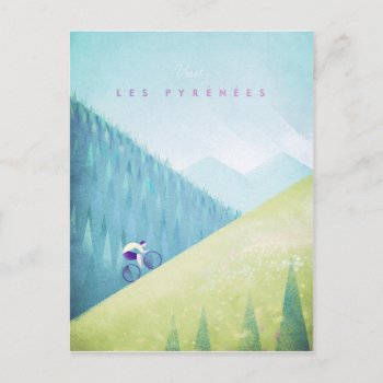 Pyrenees Vintage Travel Poster - Art Postcard by VintagePosterCompany at Zazzle