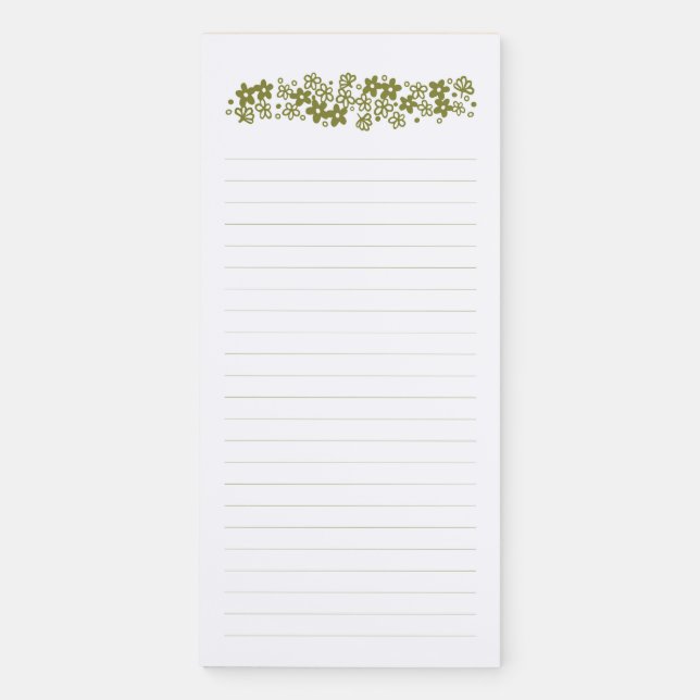 Pyrex Crazy Daisy Magnetic Notepad  (Front)