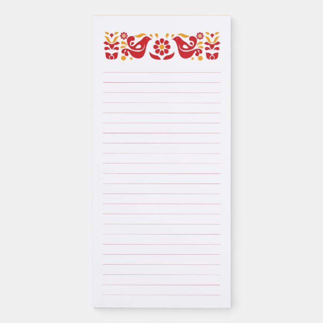 Pyrex Friendship Pattern Magnetic Notepad (Front)