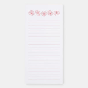 Pyrex Pink Daisy Magnetic Notepad