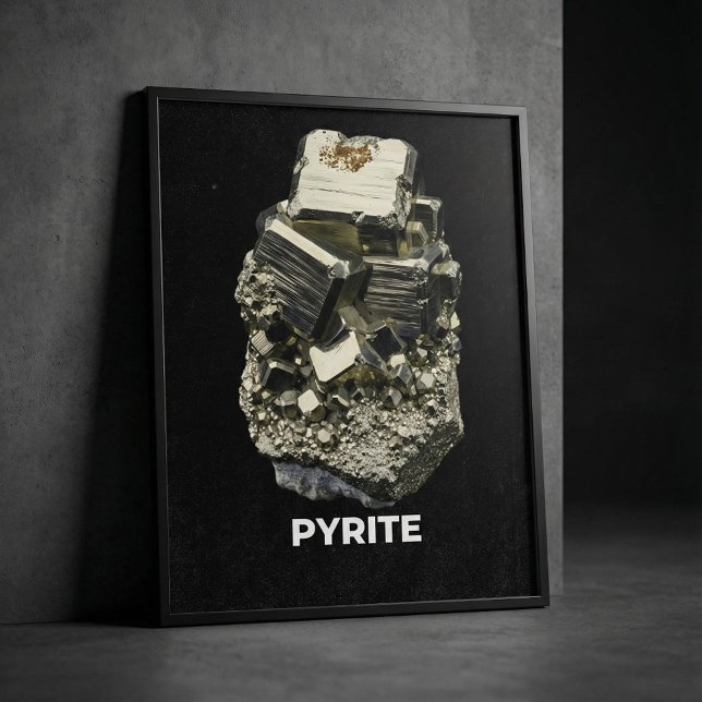 Pyrite Crystal Specimen Poster (Creator Uploaded)