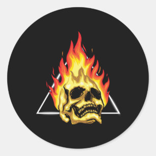 Pyro Pyrotechnic Fireworks Fire Party Bller Gift Classic Round Sticker