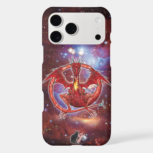 Pyrope Cosmic Dragon Case-Mate iPhone Case (Back)