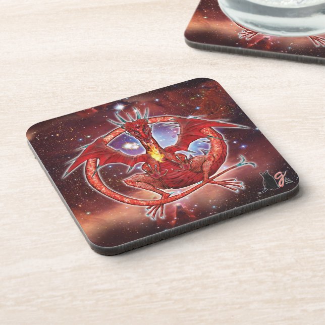 Pyrope Cosmic Dragon Coaster (Left Side)