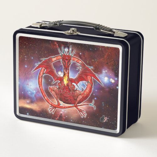 Pyrope Cosmic Dragon  Metal Lunch Box