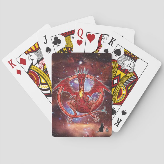 Pyrope Cosmic Dragon Poker Cards (Back)