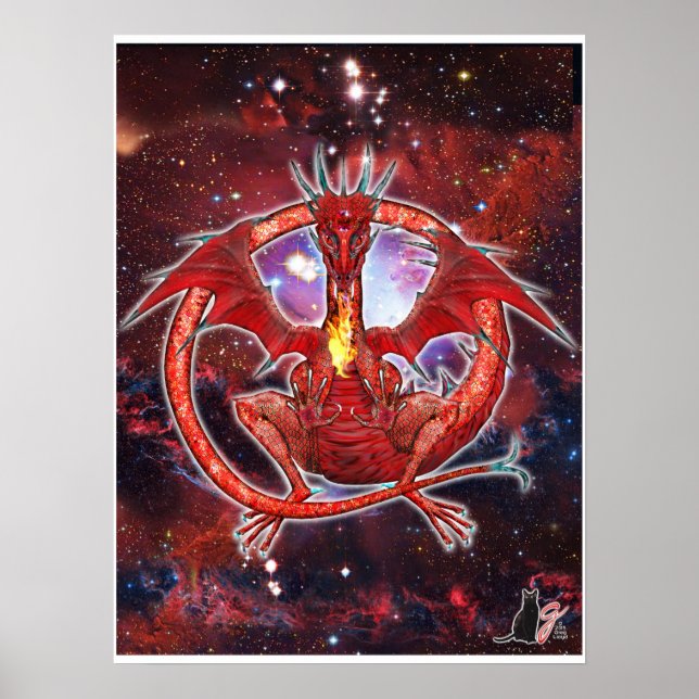 Pyrope Cosmic Dragon Poster (Front)