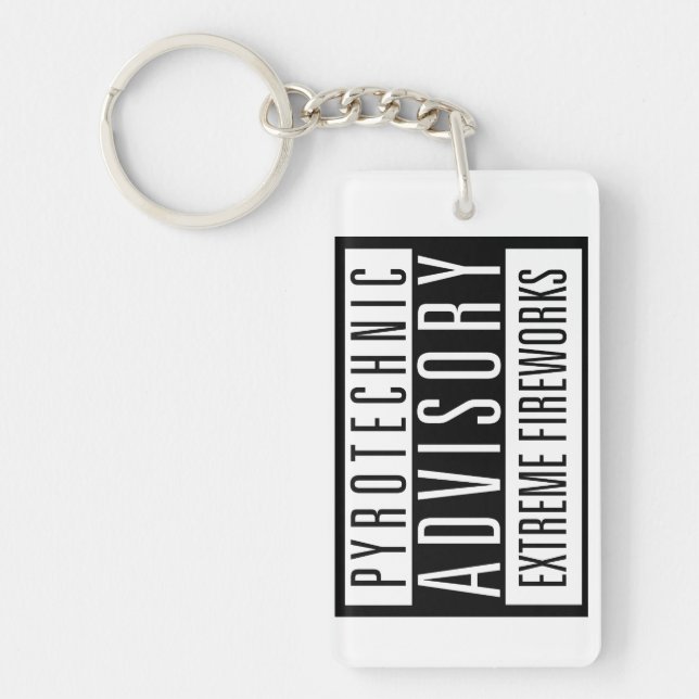 Pyrotechnic Advisory - Extreme Fireworks Keychain (Front)