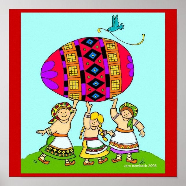 Pysanka Girls Vera Trembach Teacher Resource Poster (Front)