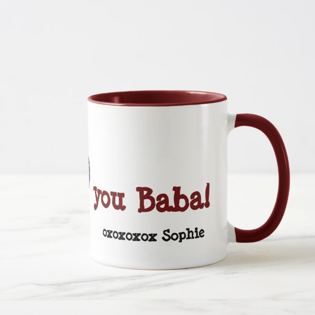Pysanka Heart Art - I love You Baba Mug (Right)