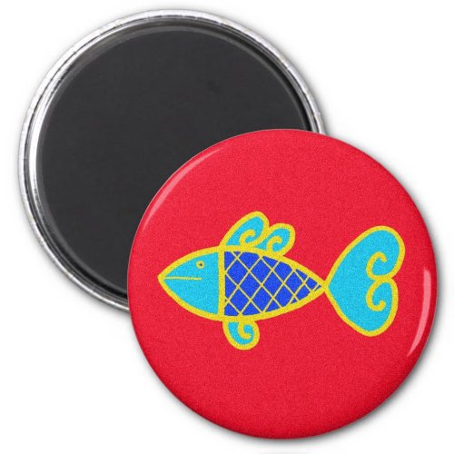 Pysanka Symbol Fish Magnet