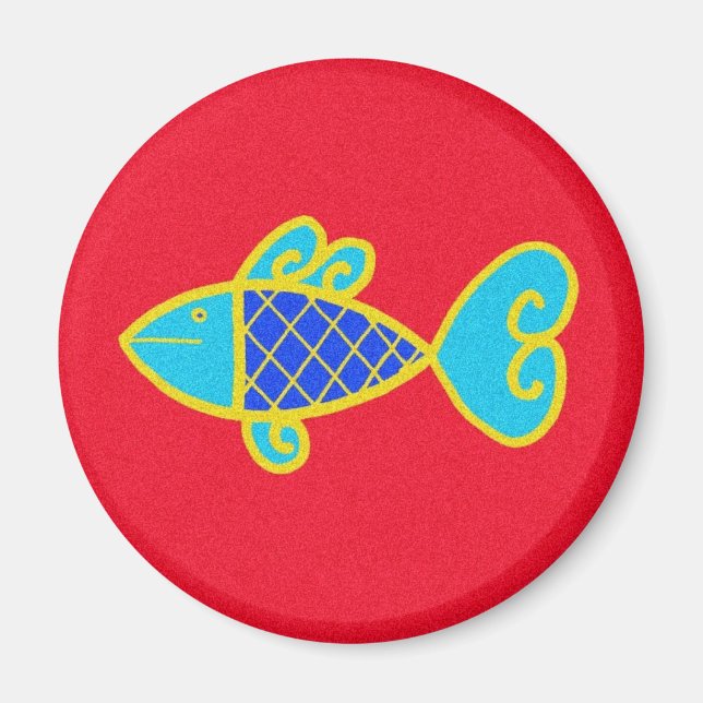 Pysanka Symbol: Fish Magnet (Front)