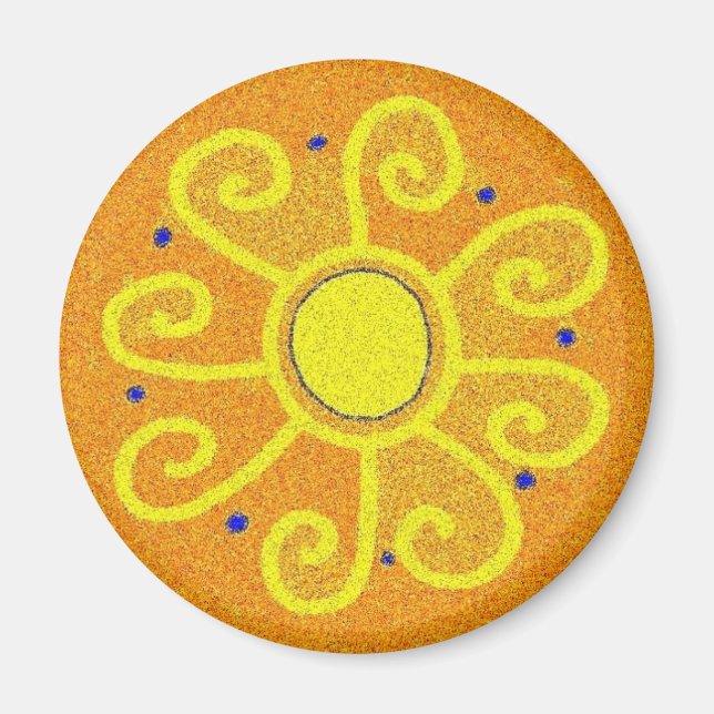 Pysanka Symbol: Sun Magnet (Front)