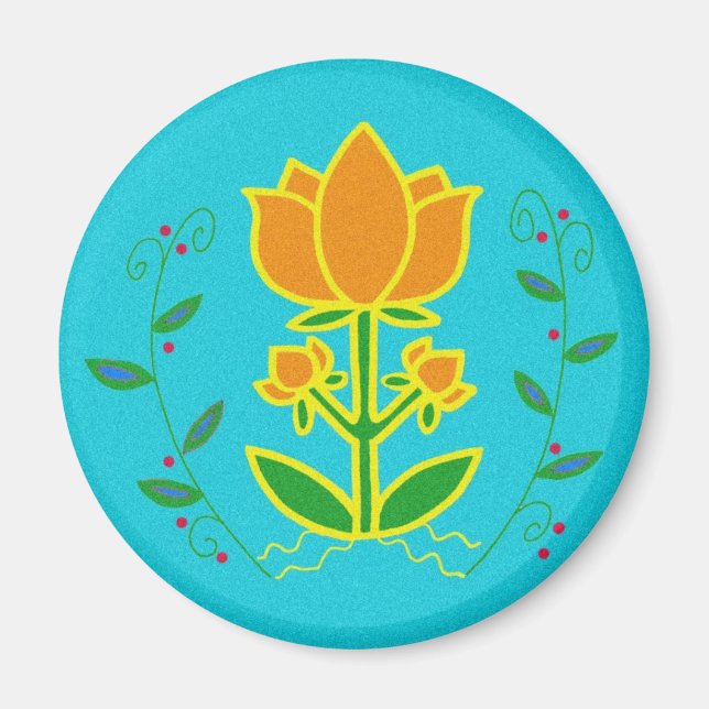 Pysanka Symbol: Tree of Life Magnet (Front)