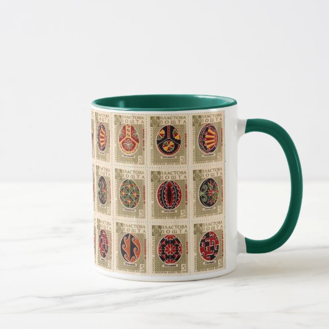 Pysanka Ukrainian Easter Egg2 Two Tone Mug (Right)