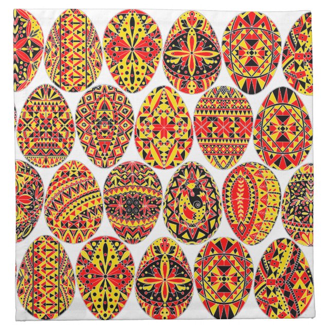 Pysanki Easter Eggs Cloth Napkin (Front)