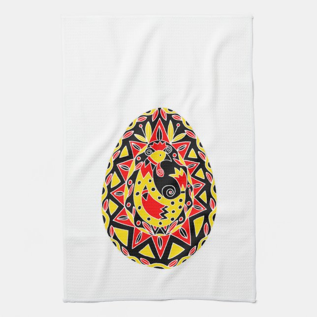 Pysanki Easter Eggs Kitchen Towel (Vertical)