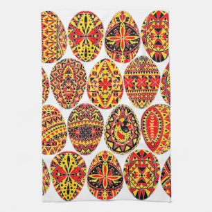 Pysanki Easter Eggs Kitchen Towel
