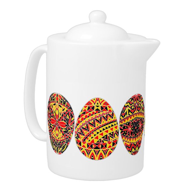 Pysanki Easter Eggs Teapot (Left)