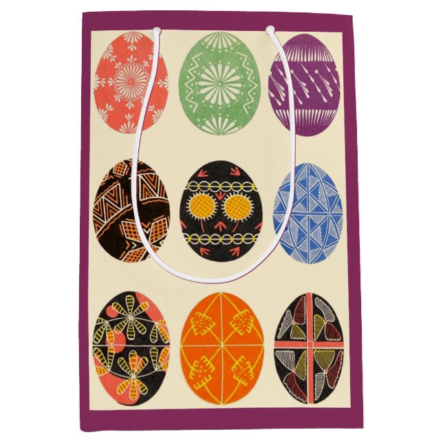 pysanky eggs print medium gift bag (Front)