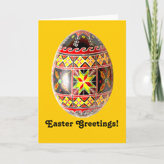 Pysanky Ukrainian Painted Egg Easter Card