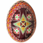 Pysanky (Ukranian Egg) Ornament<br><div class="desc">Pysanka (plural Pysanky) is a Ukrainian Easter egg, decorated using a wax-resist batik method. The beautiful traditional designs are full of symbolism and meaning. Pysanky are typically made to be given to family members and respected outsiders. To give a pysanka is to give a symbolic gift of life. See our...</div>