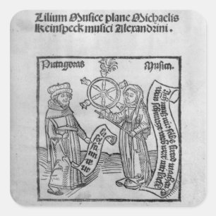 Pythagoras and Music Square Sticker
