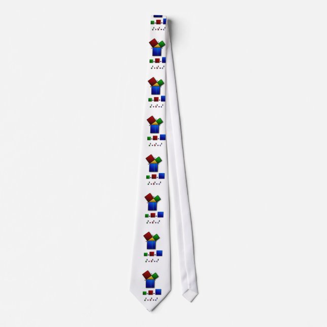 Pythagoras theorem neck tie (Front)
