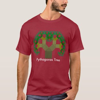 Pythagoras Tree T-shirt by wesleyowns at Zazzle