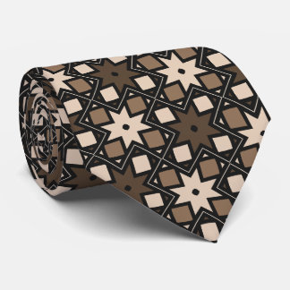 Pythagorean abstract sepia monochrome neck tie