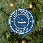 Pythagorean Theorem Blue Ceramic Ornament<br><div class="desc">Pythagorean Theorem Blue Ceramic Ornament</div>