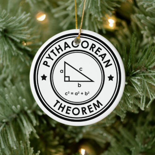 Pythagorean Theorem Ceramic Ornament