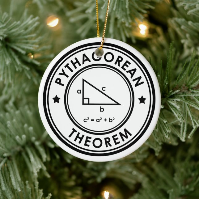 Pythagorean Theorem Ceramic Ornament (Tree)