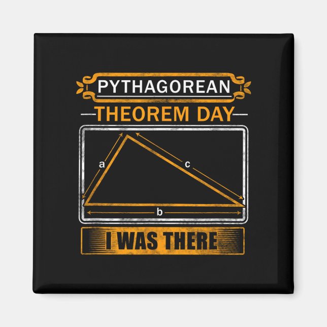 Pythagorean Theorem Day I Was There - Math Teacher Magnet (Front)