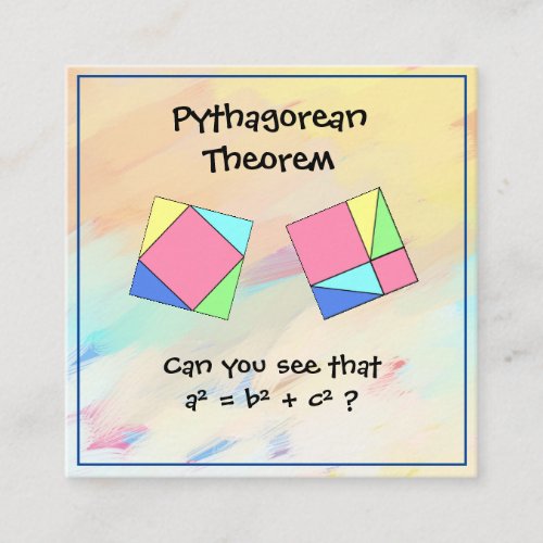 Pythagorean Theorem Math Tutor Business Card