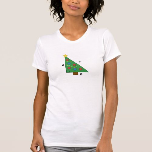 Pythagorean Theorem Right Triangle Christmas T_Shirt