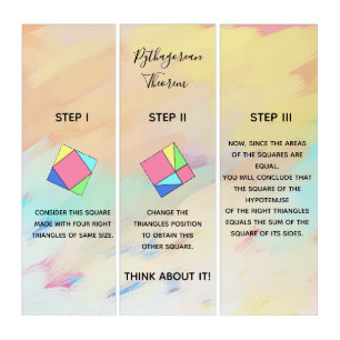 Pythagorean Theorem - Step by Step - Triptych