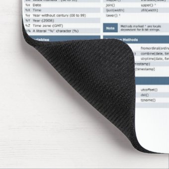 Python cheat sheet mouse mat | Zazzle