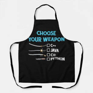 Python Choose Your Weapon Funny Computer Science P Apron