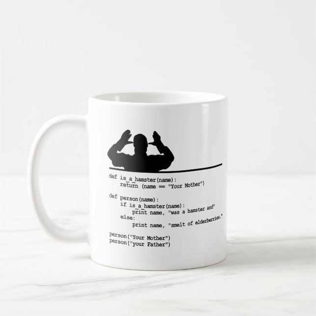 Python Code-Your mother was a hamster Coffee Mug (Left)