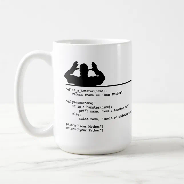 Python Code-Your mother was a hamster Coffee Mug | Zazzle