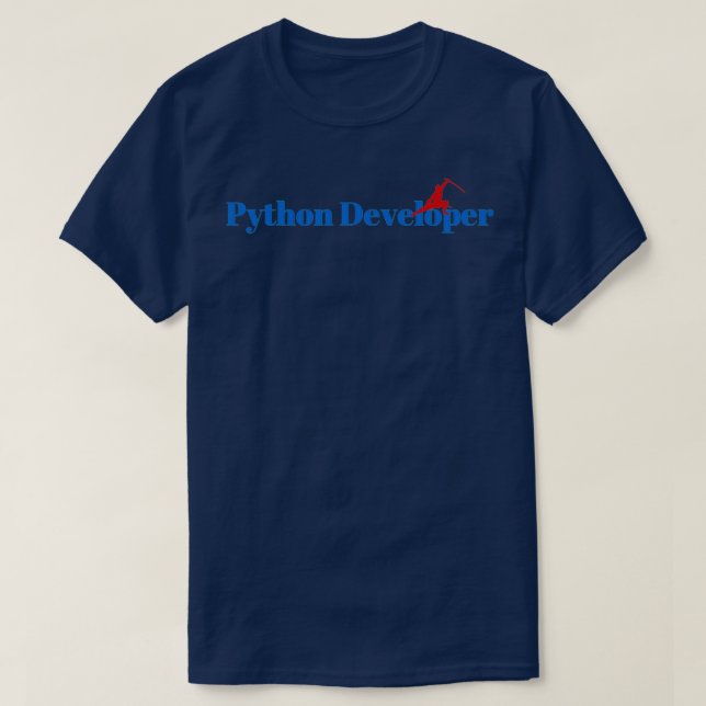Python Developer Ninja T-Shirt (Design Front)