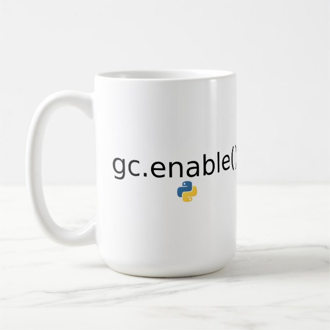 python Garbage Collector Coffee Mug (Left)