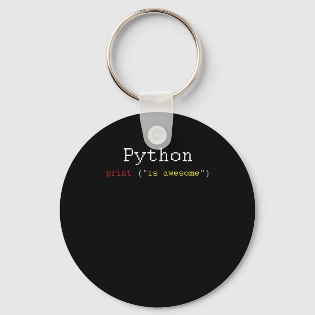 Python HTML Language Coder Coding Programmer Gift Keychain (Front)