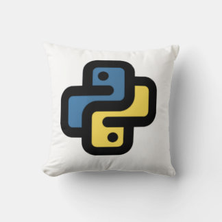 Python logo throw pillow