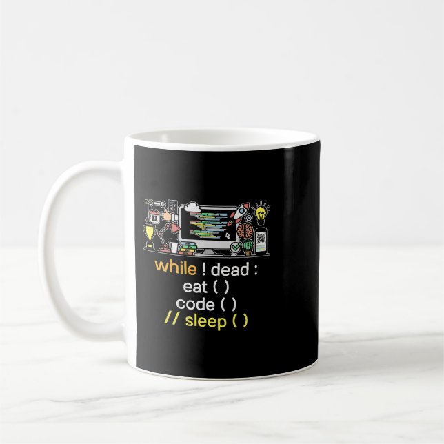 Python Lover Computer Science Python Programmer Ea Coffee Mug (Left)